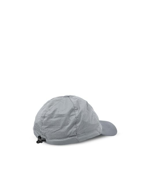 Stone Island Gray Logo Drawstring Baseball Hat for men