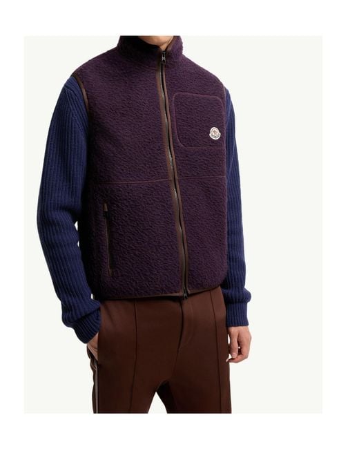 Moncler Purple Knit Vest for men