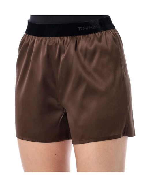 Tom Ford Multicolor Logo Waistband Shorts
