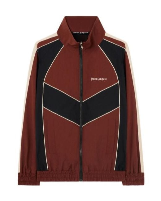 Palm Angels Red Zip-Up Sports Jacket for men