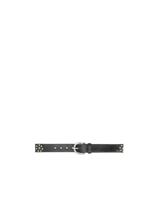 Our Legacy White Star Studded Belt for men