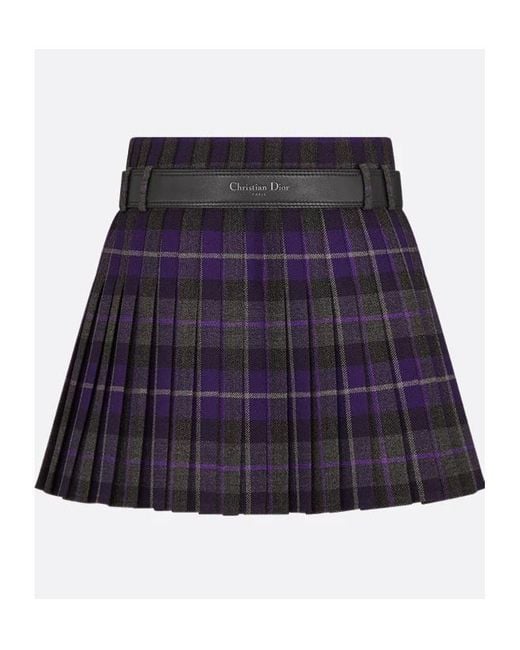 Dior Purple Belted Short Kilt
