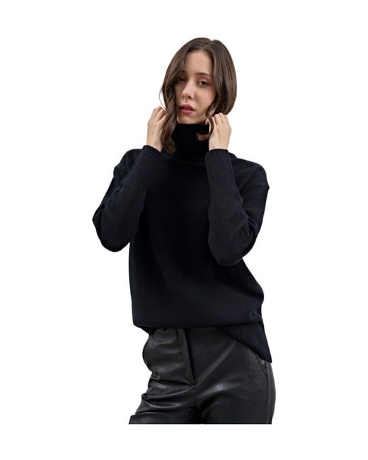 Joseph Black Roll-Neck Long Sleeved Jumper