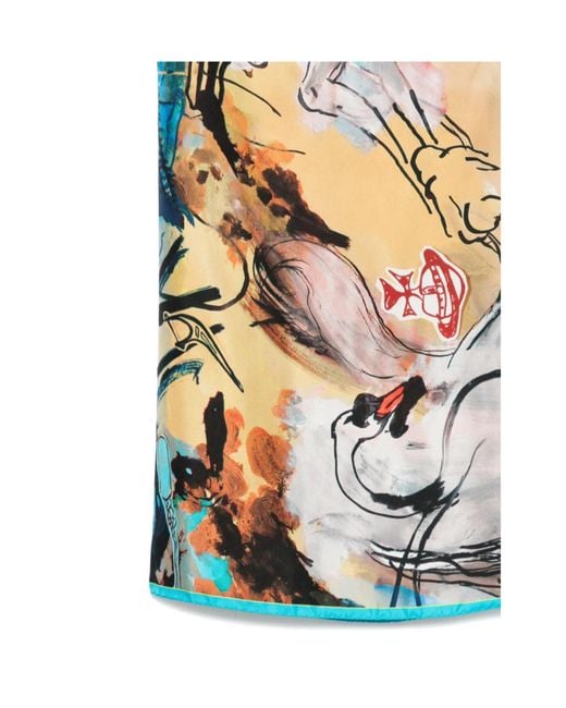 Vivienne Westwood White Printed Scarf