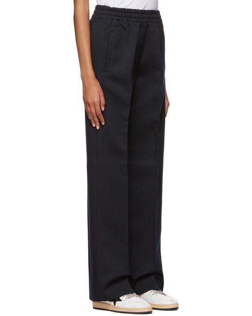 Golden Goose Deluxe Brand Black Logo Detailed Trousers