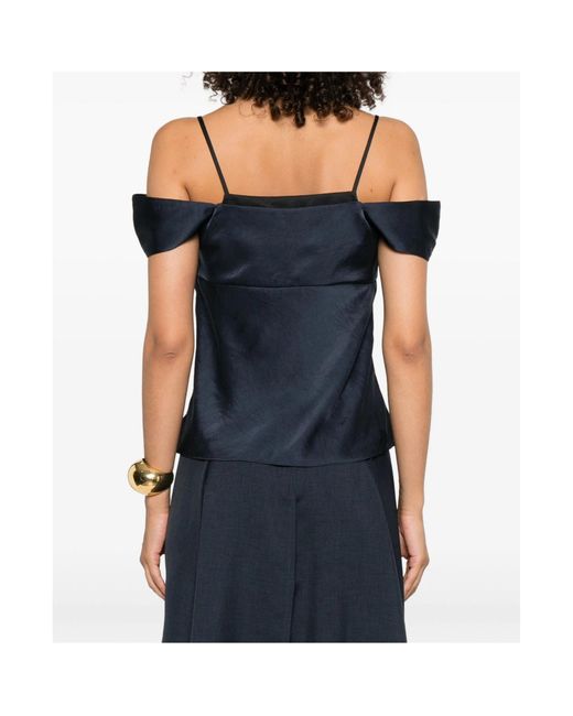 Theory Blue Spaghetti Strap Vest