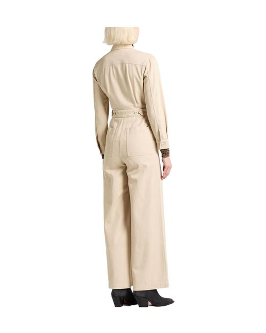Weekend by Maxmara Natural Solid Color Long-Sleeve Jumpsuit