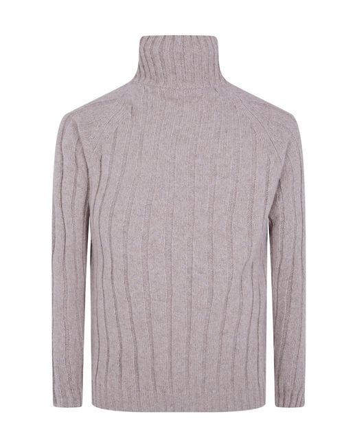 Nuur Gray Long Sleeves Turtle Neck Sweater for men