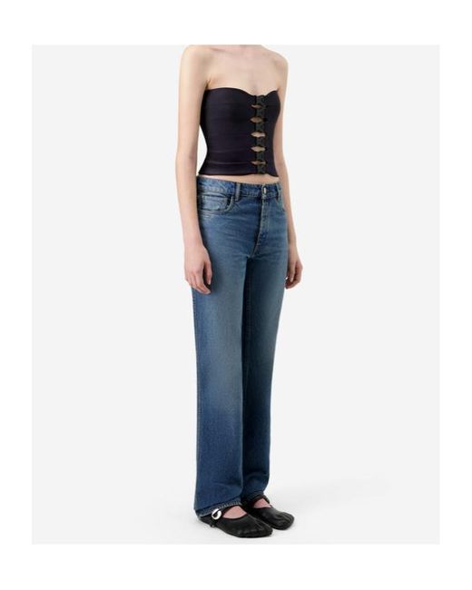 Coperni Blue Multi Buckle Top