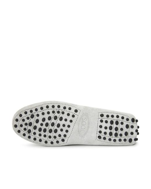 Tod's White Leather Loafers