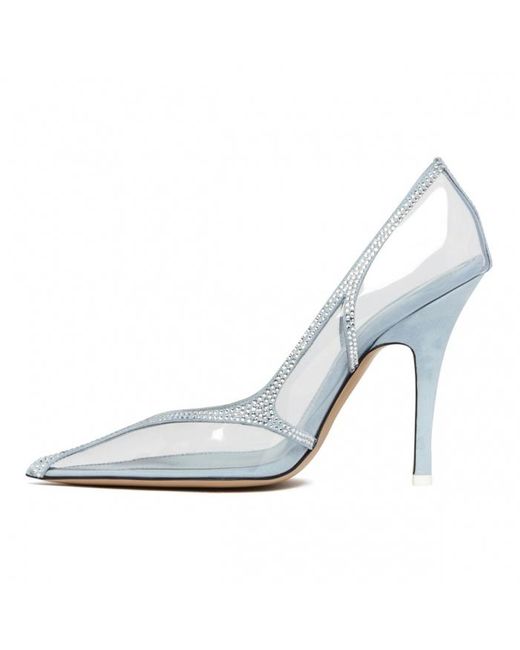 The Attico Blue The Venus Embellished Pointed Toe Pumps