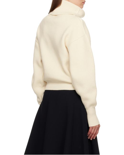Jacquemus White The Pallone Turtleneck Knitted Sweater