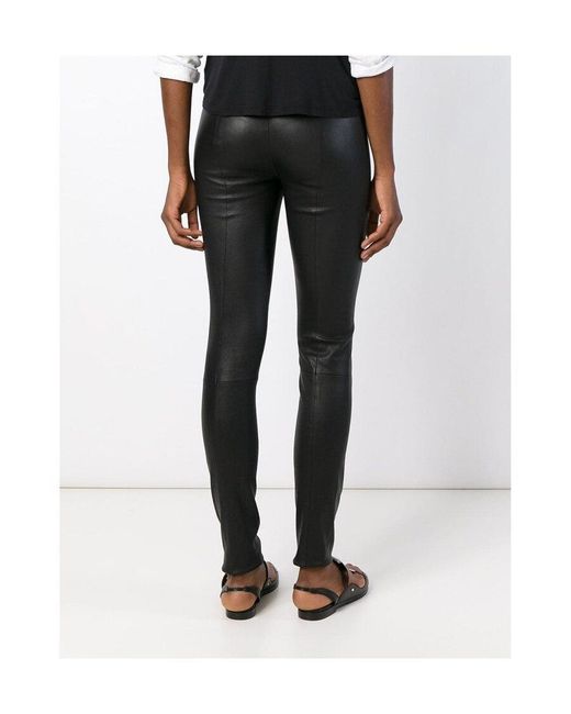 The Row Black Tight-Fitting High-Waist Pants