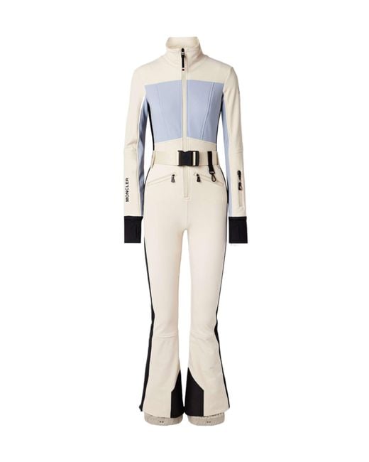 Moncler White Long-Sleeved Ski Suit