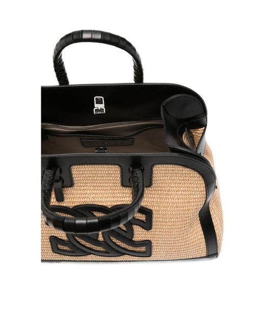Casadei Black Park Avenue Tote Bag