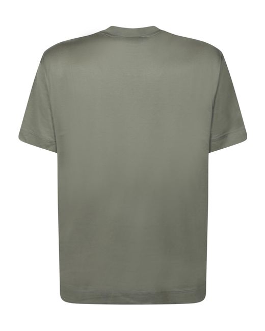 Emporio Armani Green Crewneck Short-Sleeved T-Shirt for men