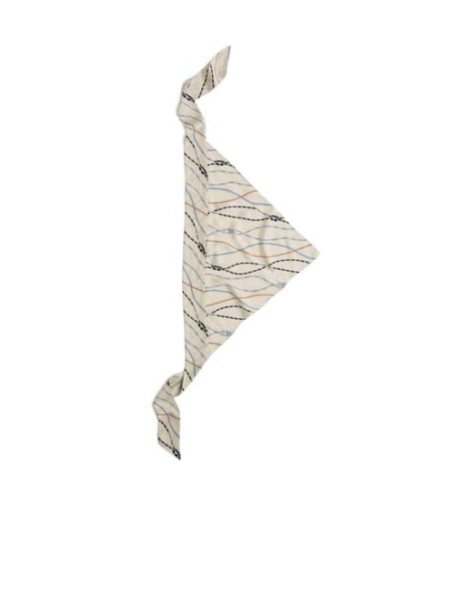 Tommy Hilfiger White Rope-Print Scarf