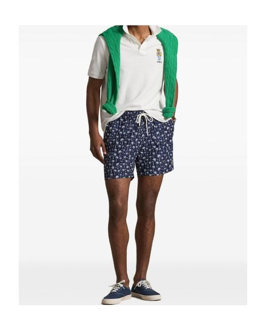 Polo Ralph Lauren White Polo Bear Slim Fit Polo Shirt for men