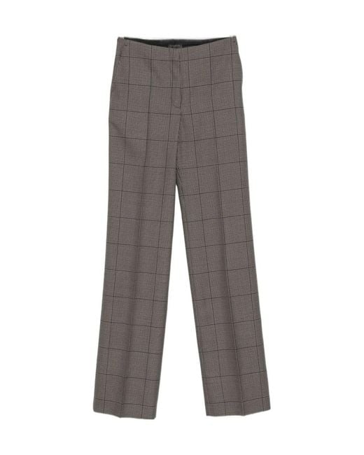 Mugler Gray Micro-Check Casual Trousers