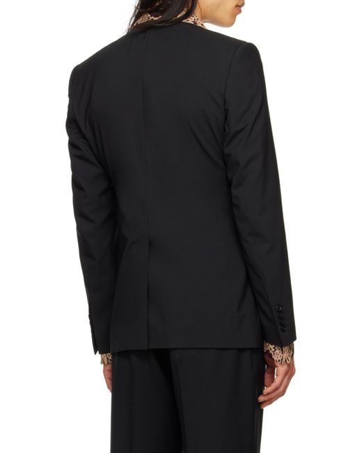 Dolce & Gabbana Black Single-Breasted Long-Sleeved Blazer for men