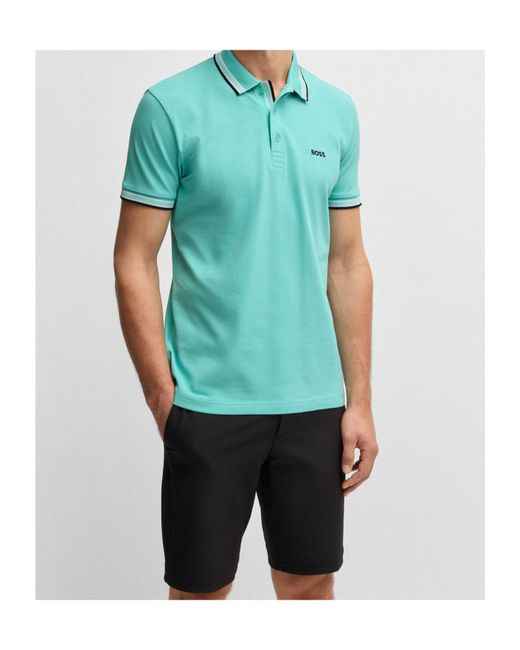 Boss Green Logo-Embroidered Polo Shirt for men