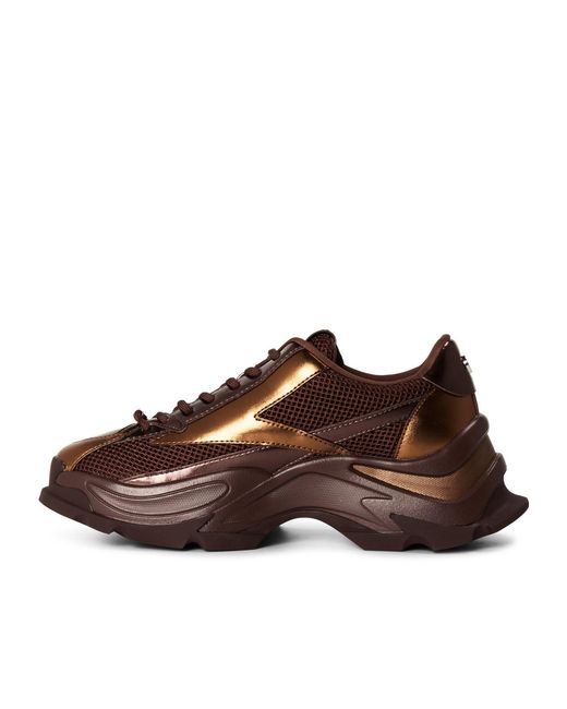 Steve Madden Brown Spliced Mesh Sneakers