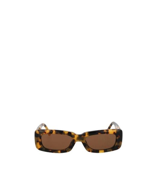 The Attico White Logo Sunglasses