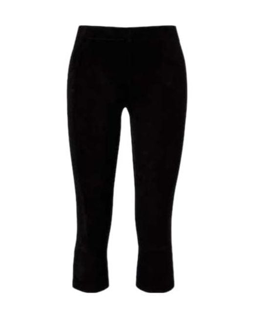 Stouls Black Suede Capri Pants