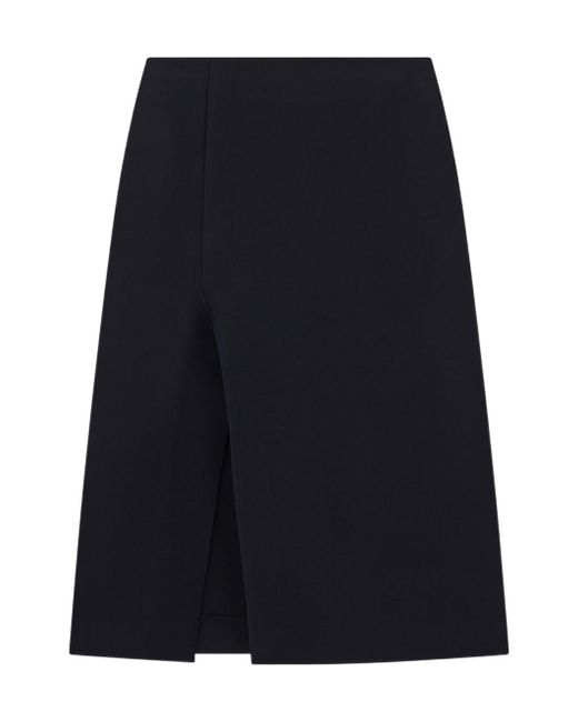 Stella McCartney Blue Flared Side-Slit Midi Skirt