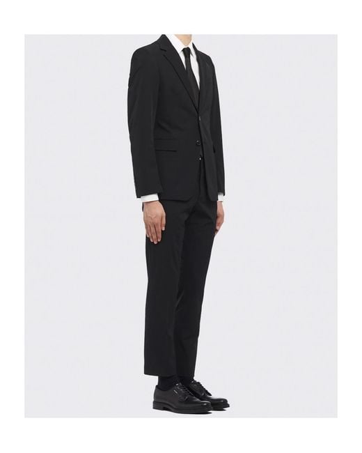 Prada Black Technical Fabric Single-Breasted Suit for men