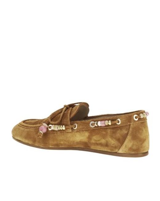 Stuart Weitzman Brown Round-Toe Loafers