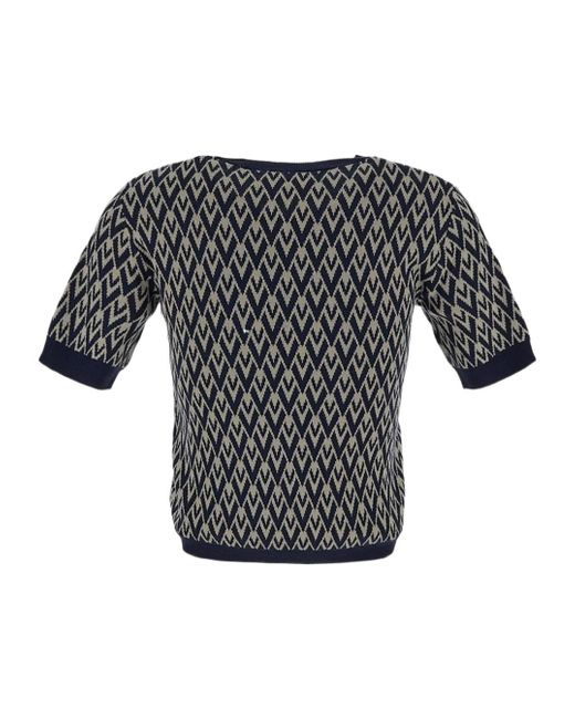 Valentino Multicolor Toute La V Jacquard Crewneck Jumper