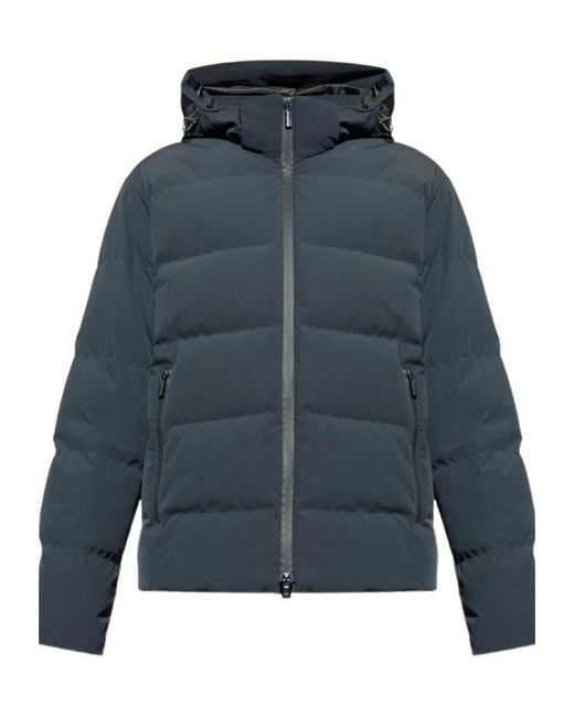 Paul & Shark Blue Hooded Down Jacket for men