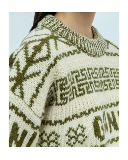 Ganni Blue Wool Pullover