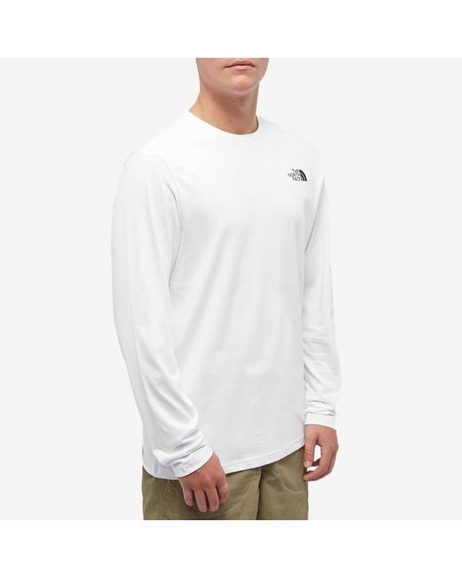 The North Face White Long-Sleeved T-Shirt for men