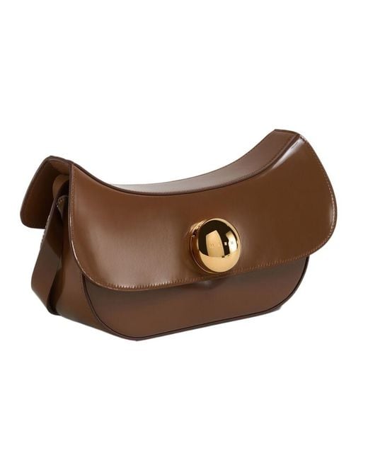 Marni Brown Butterfly Medium Shoulder Bag