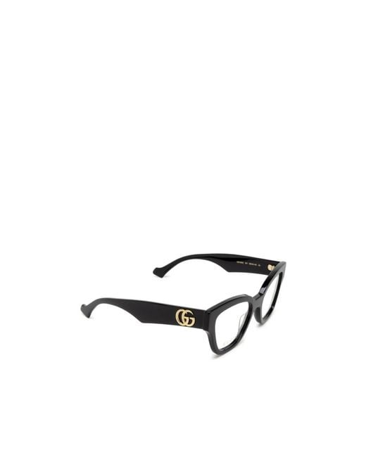 Gucci White Eyewear Cat-Eye Glasses And Frames