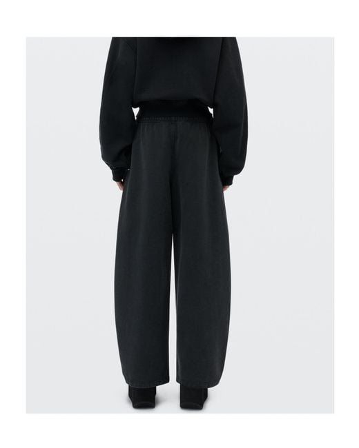 Alexander Wang Blue Logo-Print Mid-Rise Relaxed Sweatpants