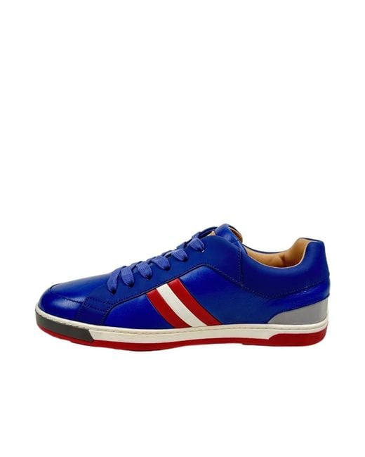 Bally Blue Logo Casual Sneakers for men