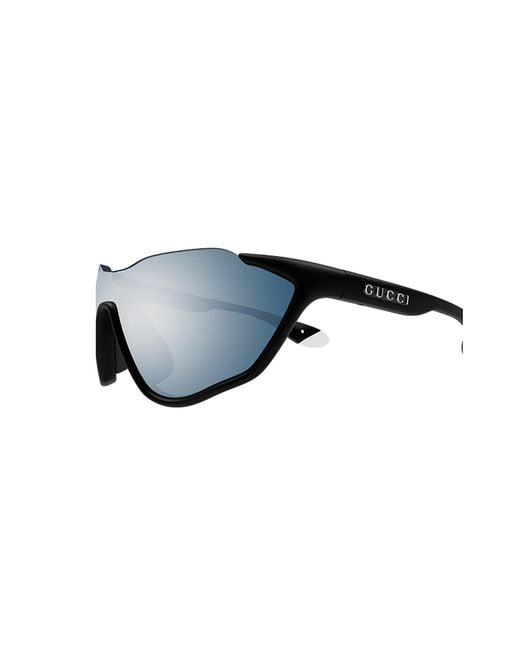 Gucci Blue Eyewear Mask-Shaped Sunglasses