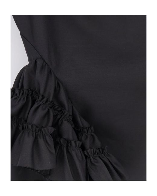 Dries Van Noten Black Casey Ruffled Peplum Top