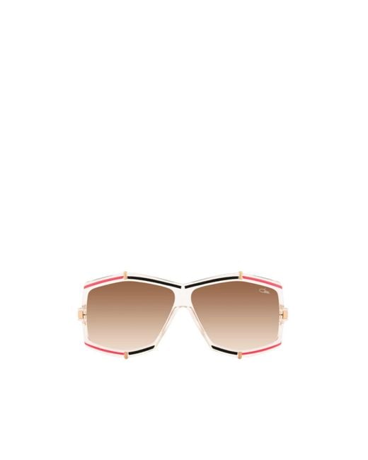 Cazal White Geometric Sunglasses for men