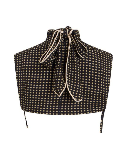 Philosophy Di Lorenzo Serafini Brown Polka-Dot Crop Top