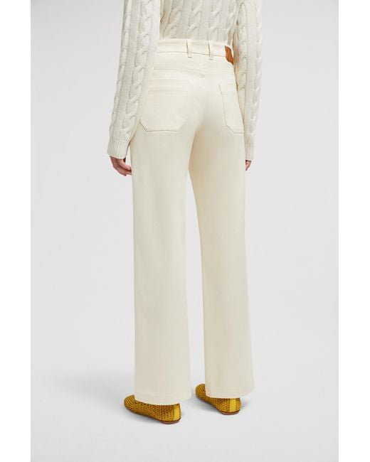 Moncler Natural Gabardine Straight-Leg Trousers