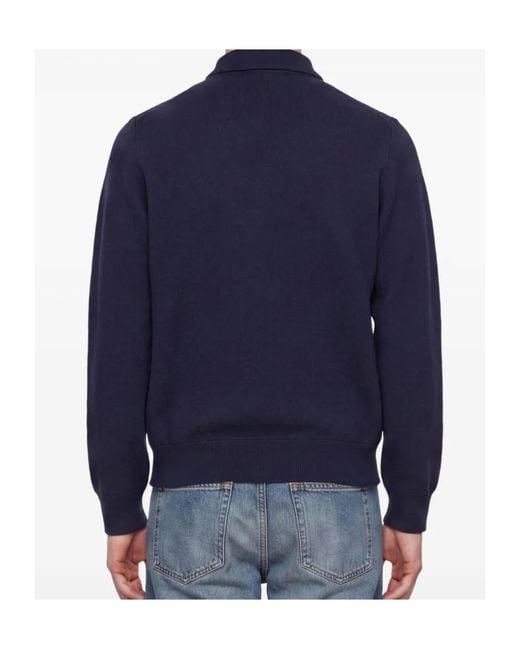 Lardini Blue Long Sleeved Zip-Up Jacket for men