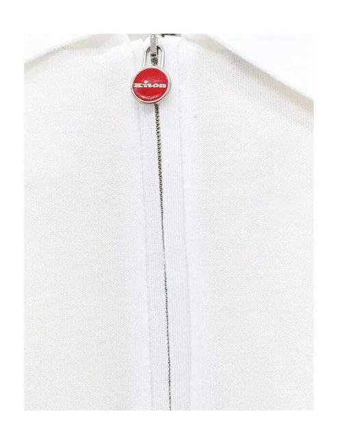 Kiton White Short-Sleeved Polo Shirt for men