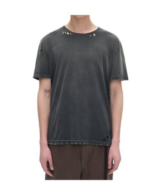 Ann Demeulemeester Gray Baptist Standard T-Shirt With 'Eternal Eagle' for men
