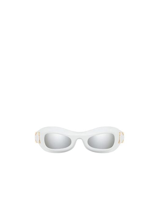 Dior White Eyewear Oval-Frame Sunglasses