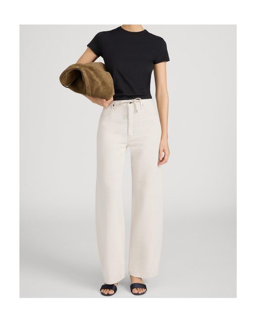 FRAME White Off Duty Drawstring Jeans