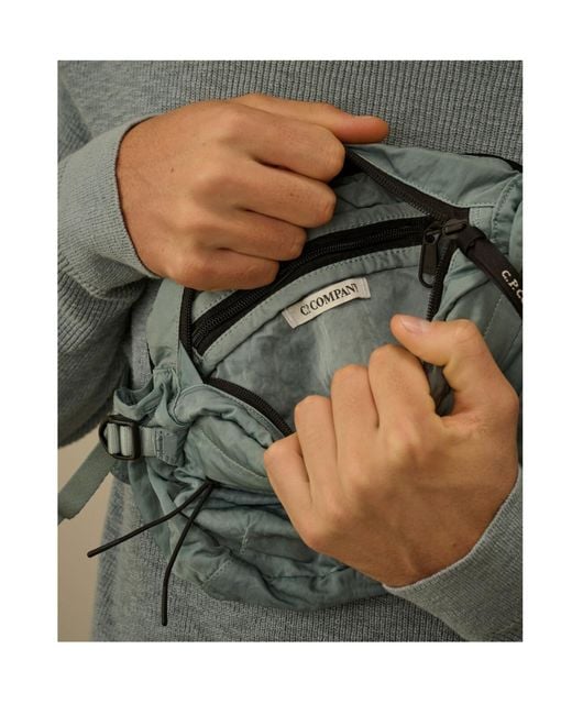 C P Company Green Lens Detailed Belt Bag for men